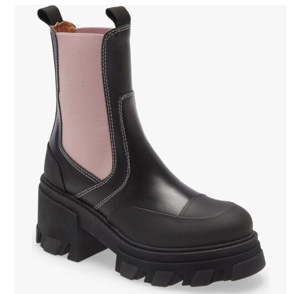 Ganni Shoes - Ganni Platform Chelsea Boot NWT Black & Pink Size 11 NWT
